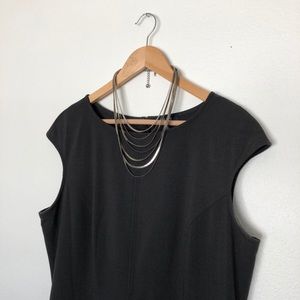 Chaps Dark Gray Tailored Dress
